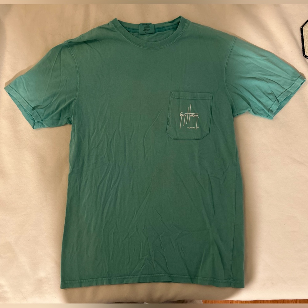 Guy harvey, teal blue tshirt, size small. Sword fish design on the back!